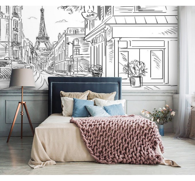 Paris wall mural, Eiffel tower wallpaper