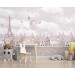 Girls room wall mural Paris Eiffel tower