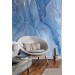 Abstract blue fluid art wallpaper mural