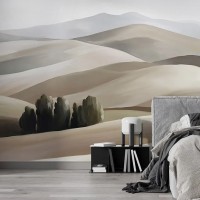Serene landscape wallpaper mural