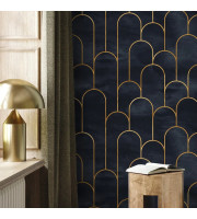 Art deco wallpaper black gold non metallic accent wallpaper Art deco wallpaper black gold non metallic accent wallpaper