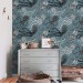 Nautical wallpaper fish Peel and stick removable accent wallpaper