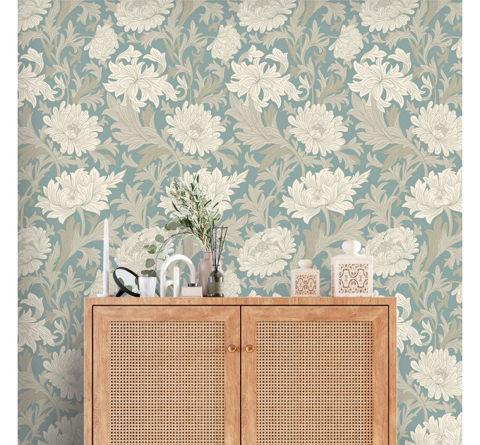 Vintage floral wallpaper, Victorian style
