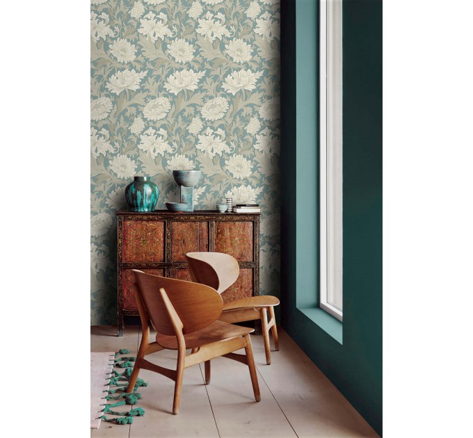 Vintage floral wallpaper, Victorian style
