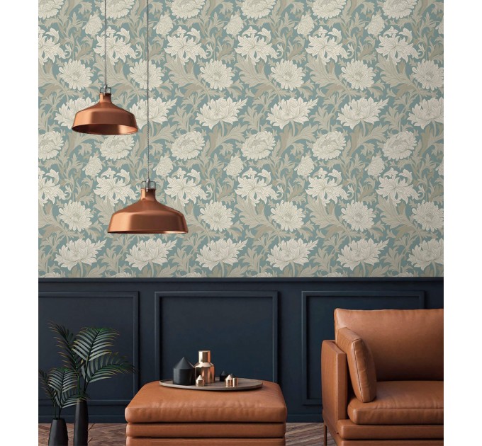 Vintage floral wallpaper, Victorian style