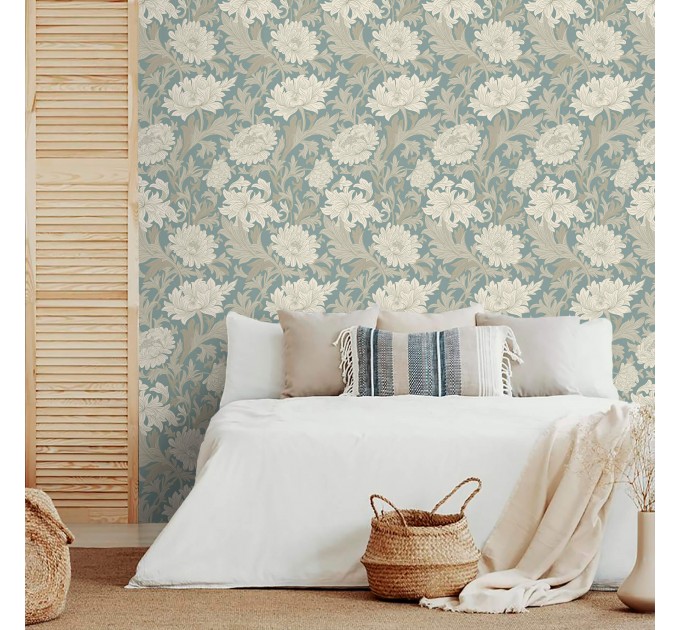 Vintage floral wallpaper, Victorian style