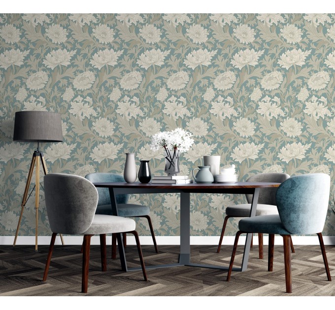 Vintage floral wallpaper, Victorian style