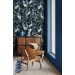 Elegant crane wallpaper – Botanical wall covering in blue