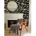 Dark floral wallpaper with white flowers