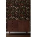 Dark whimsical wallpaper, moody forest fairy animals