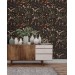Dark whimsical wallpaper, moody forest fairy animals