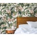 Tropical wallpaper exotic flowers and lush greenery