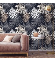 Lush palm leaves wallpaper Tropical foliage wall covering Lush palm leaves wallpaper Tropical foliage wall covering