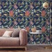 Tropical wallpaper colorful leaves and flowers