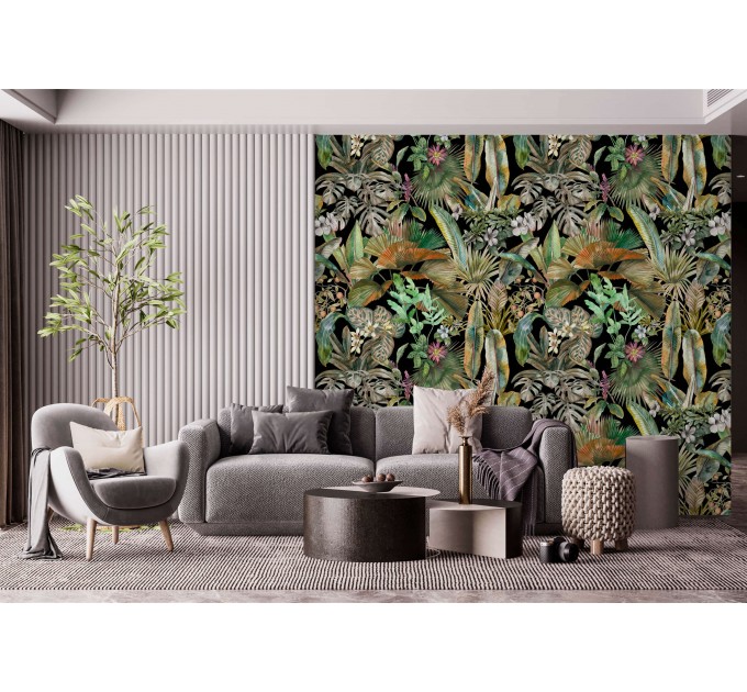 Bold tropical wallpaper – Jungle botanical wall covering