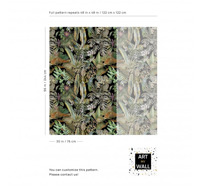 Bold tropical wallpaper – Jungle botanical wall covering