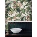 Tropical wallpaper exotic flowers and lush greenery
