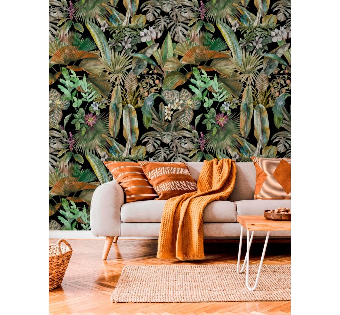 Bold tropical wallpaper – Jungle botanical wall covering