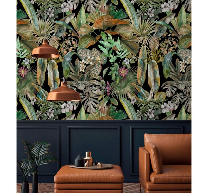 Bold tropical wallpaper – Jungle botanical wall covering