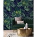 Dark tropical wallpaper large palm leaves wall mural