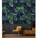 Dark tropical wallpaper large palm leaves wall mural