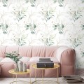 Elegant botanical wallpaper eucalyptus watercolor leaves