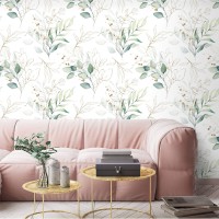 Elegant botanical wallpaper eucalyptus watercolor leaves