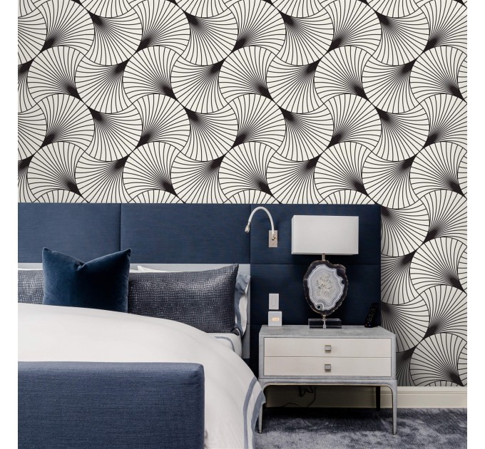 Modern geometric wallpaper – Abstract spiral pattern