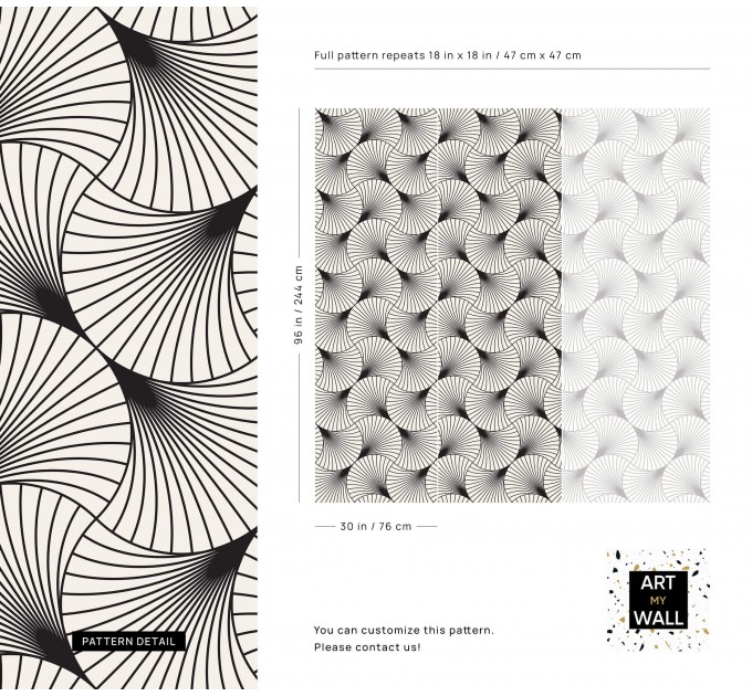 Modern geometric wallpaper – Abstract spiral pattern