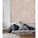 Neutral wallpaper minimalist flowers and leaves
