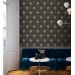 Art deco dark wallpaper fans elegant pattern