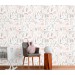 Delicate floral wallpaper Blush pink nursery baby girl room