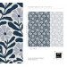 Floral wallpaper blue wildflowers and leaves