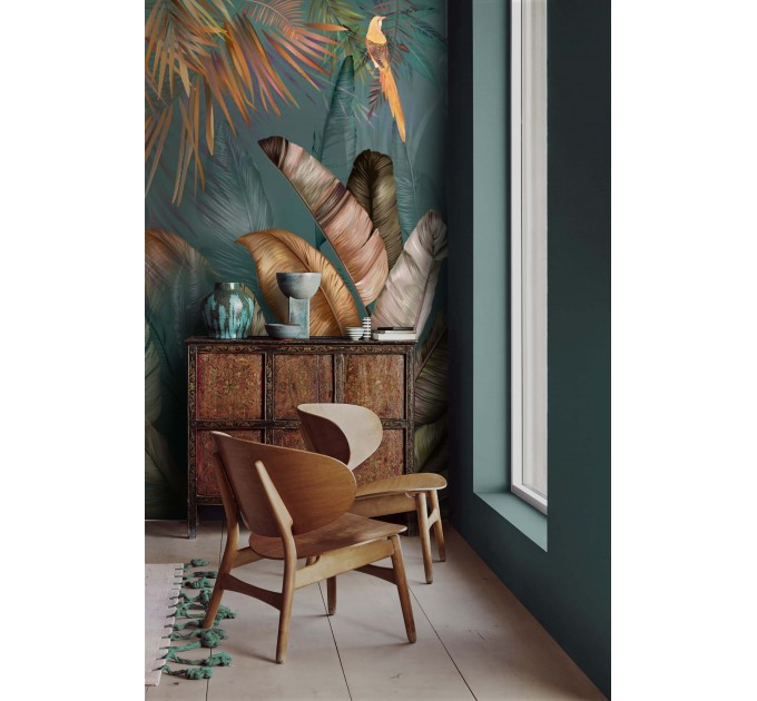 Large tropical wall mural Lush rainforest wallpaper